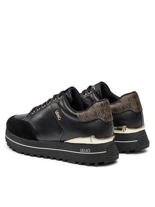 LIU JO MAXI WONDER 84 - SNEAKER CALF LEATHER/COW SUE LIU JO | BF4095PX545/22222